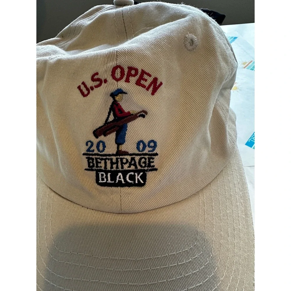 Women's USGA Member 2009 US Open Bethpage Black Golf Tan Baseball Cap Adjustable